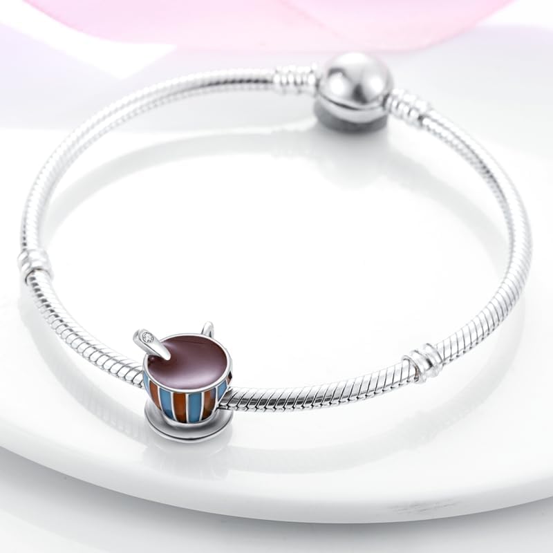 DATOUQI Queen Happy Birthday Hot Air Balloon Family Puppy Charm 925 Sterling Silver Charms for Bracelets and Necklaces Mother's Day Charms for Women - Image 4
